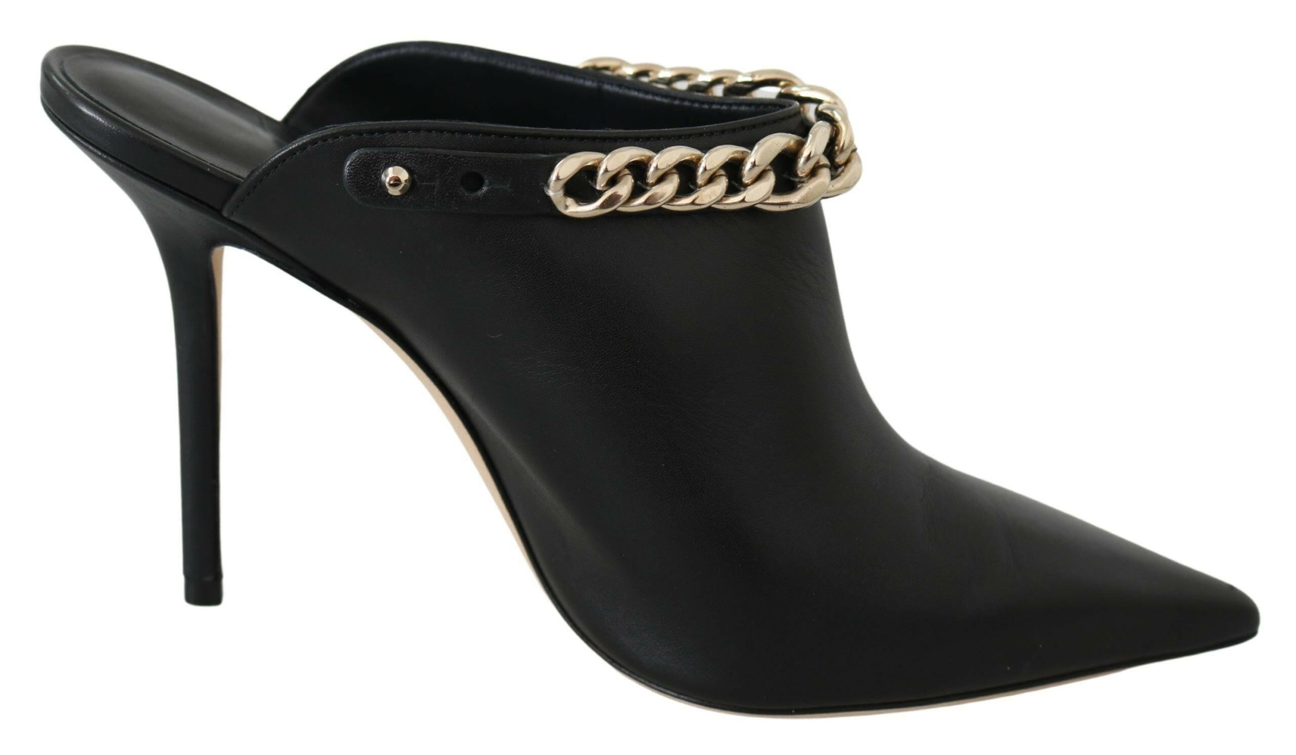 Jimmy Choo Elegant Black Gold Leather Pumps -   -  Jimmy Choo.