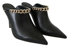 Jimmy Choo Elegant Black Gold Leather Pumps -   -  Jimmy Choo.