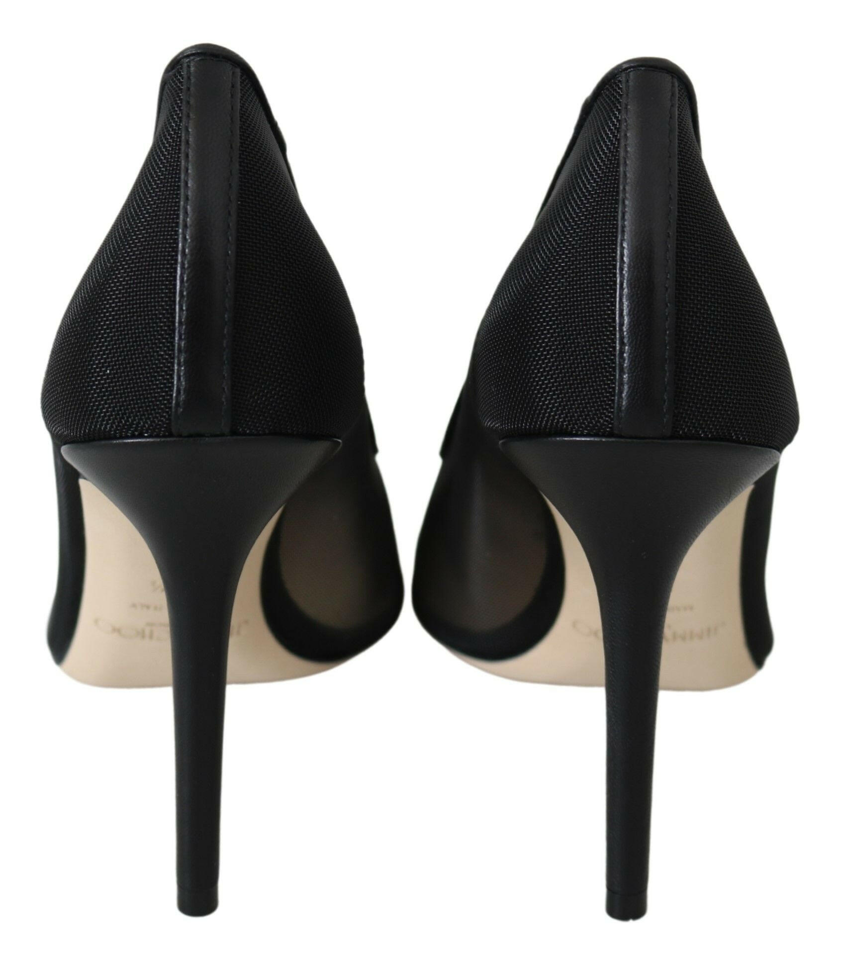 Jimmy Choo Elegant Black Mesh Crystal Pumps -   -  Jimmy Choo.