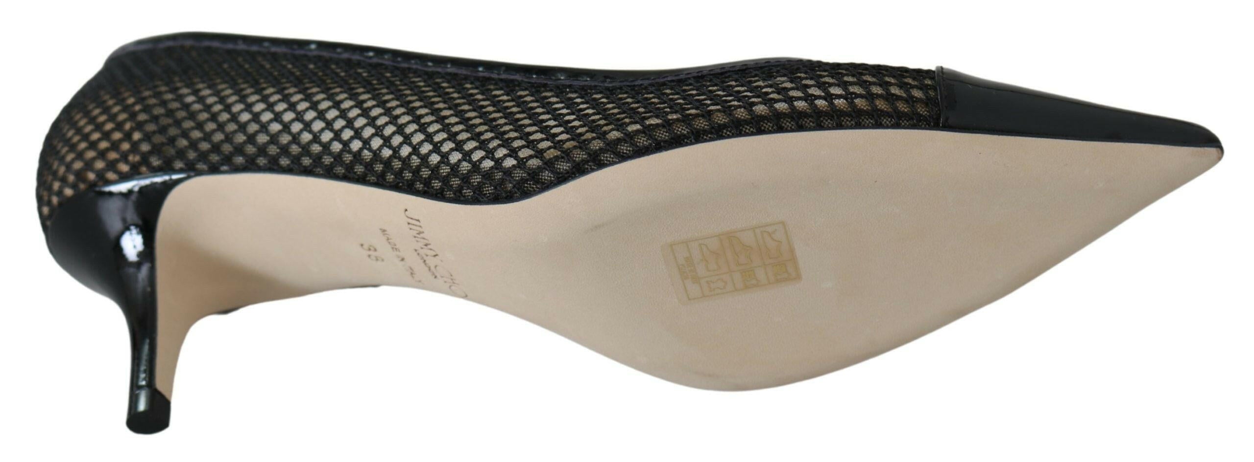 Jimmy Choo Chic Patent Mesh Pointed Pumps -   -  Jimmy Choo.