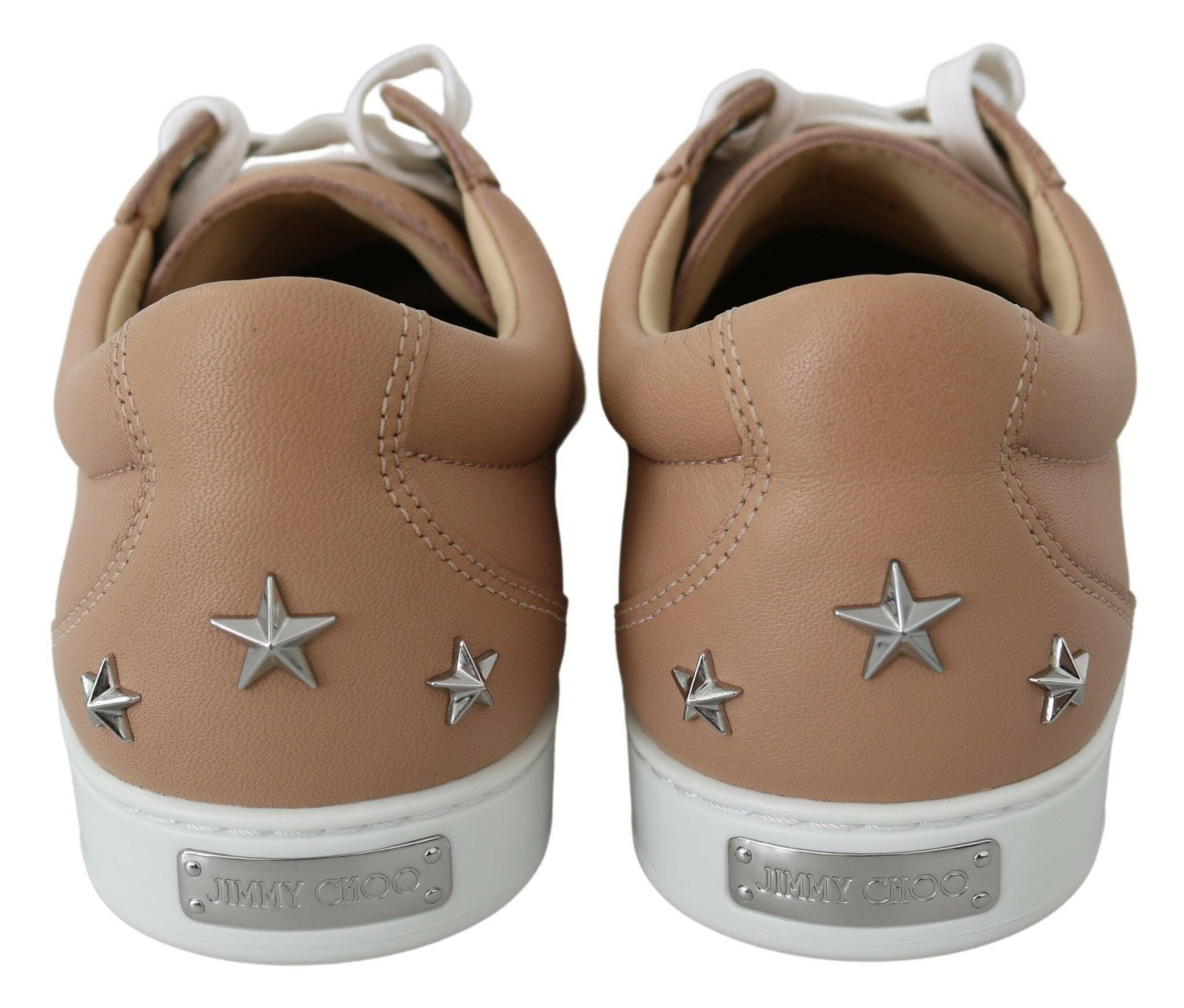 Jimmy Choo Powder Pink Nappa Leather Sneakers -   -  Jimmy Choo.