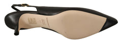 Dolce & Gabbana Black Leather Slingbacks Heels Pumps Shoes -   -  Dolce & Gabbana.