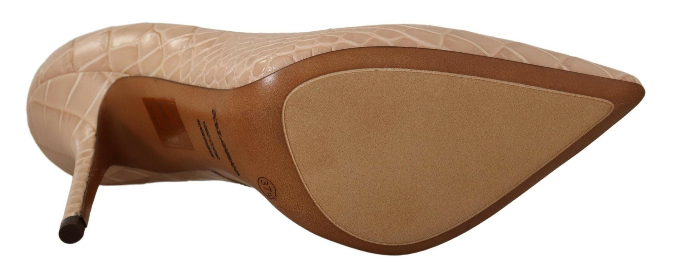 Dolce & Gabbana Beige Leather Bellucci Heels Pumps Shoes -   -  Dolce & Gabbana.