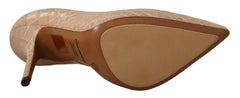 Dolce & Gabbana Beige Leather Bellucci Heels Pumps Shoes -   -  Dolce & Gabbana.