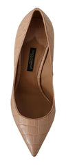 Dolce & Gabbana Beige Leather Bellucci Heels Pumps Shoes -   -  Dolce & Gabbana.