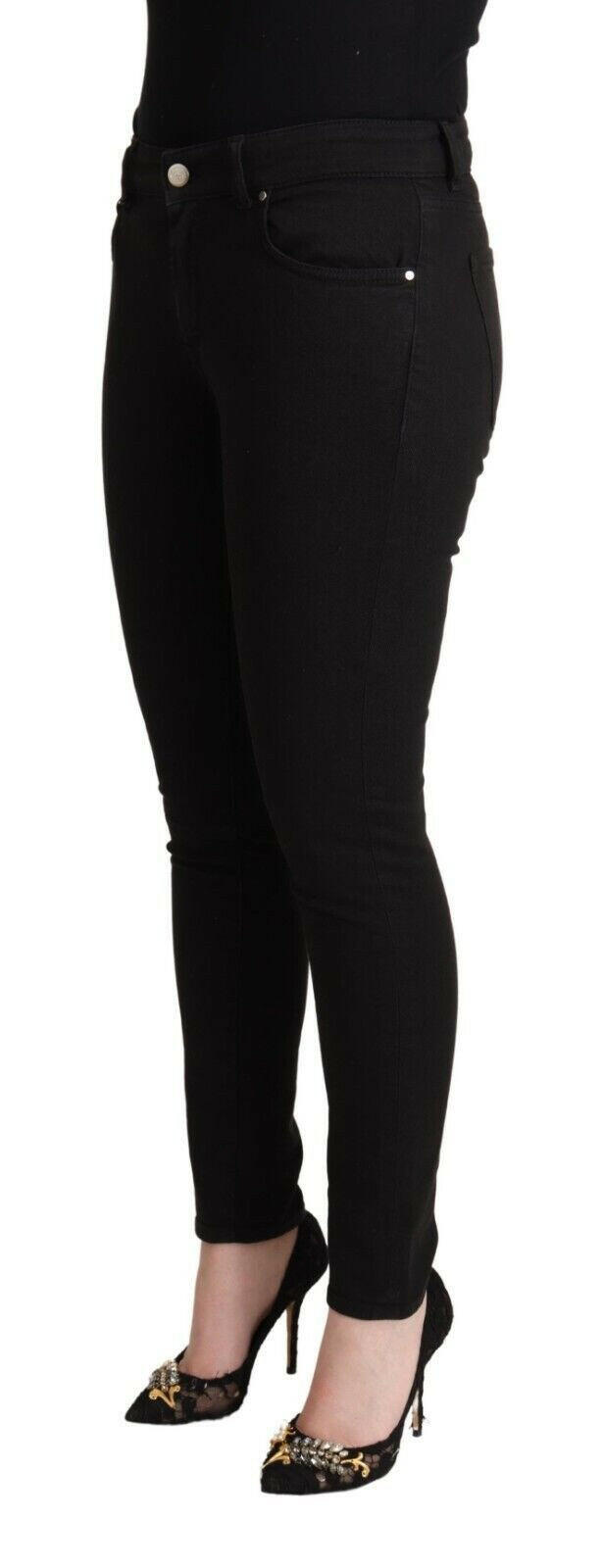 Dolce & Gabbana Black Cotton Mid Waist Denim Slim Fit Jeans -   -  Dolce & Gabbana.
