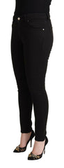 Dolce & Gabbana Black Cotton Mid Waist Denim Slim Fit Jeans -   -  Dolce & Gabbana.