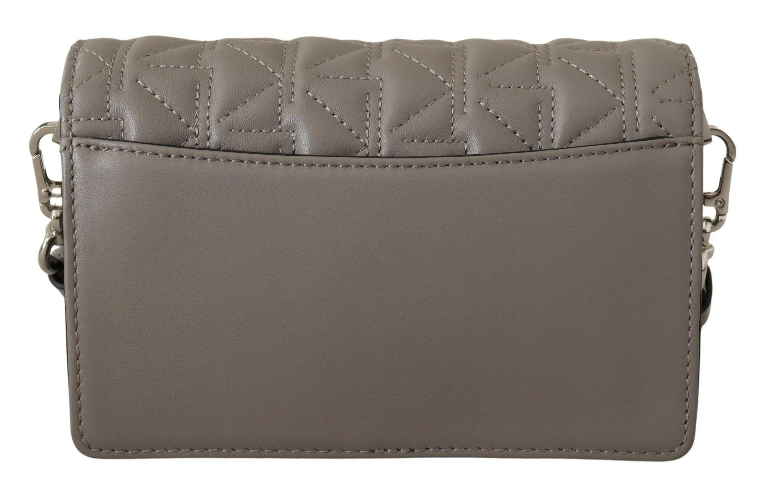 Karl Lagerfeld Elegant Grey Leather Crossbody Bag -  Luxury Cross Body Bag for Women -  Karl Lagerfeld.