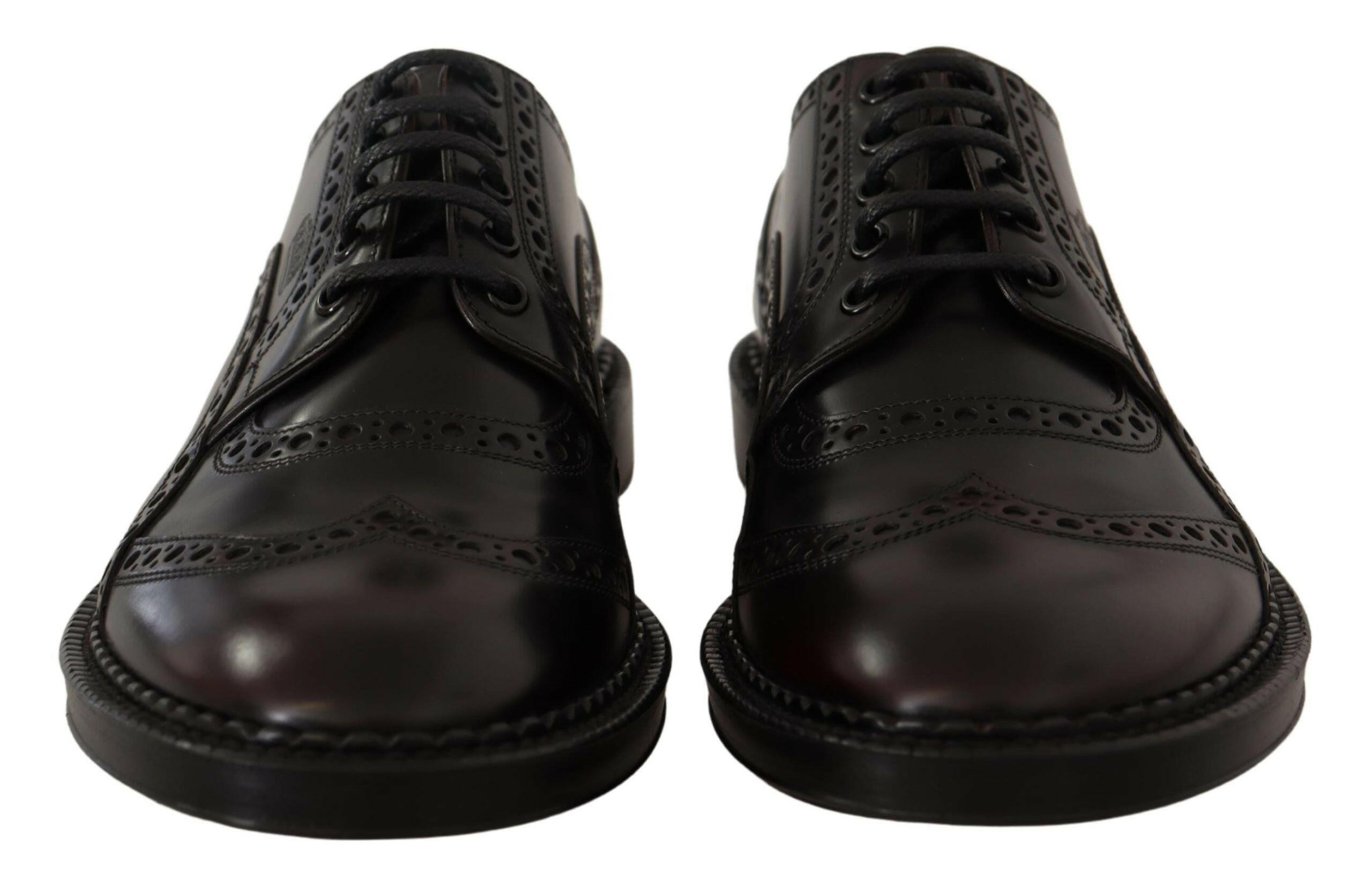 Dolce & Gabbana Purple Leather Oxford Wingtip Formal Shoes -   -  Dolce & Gabbana.