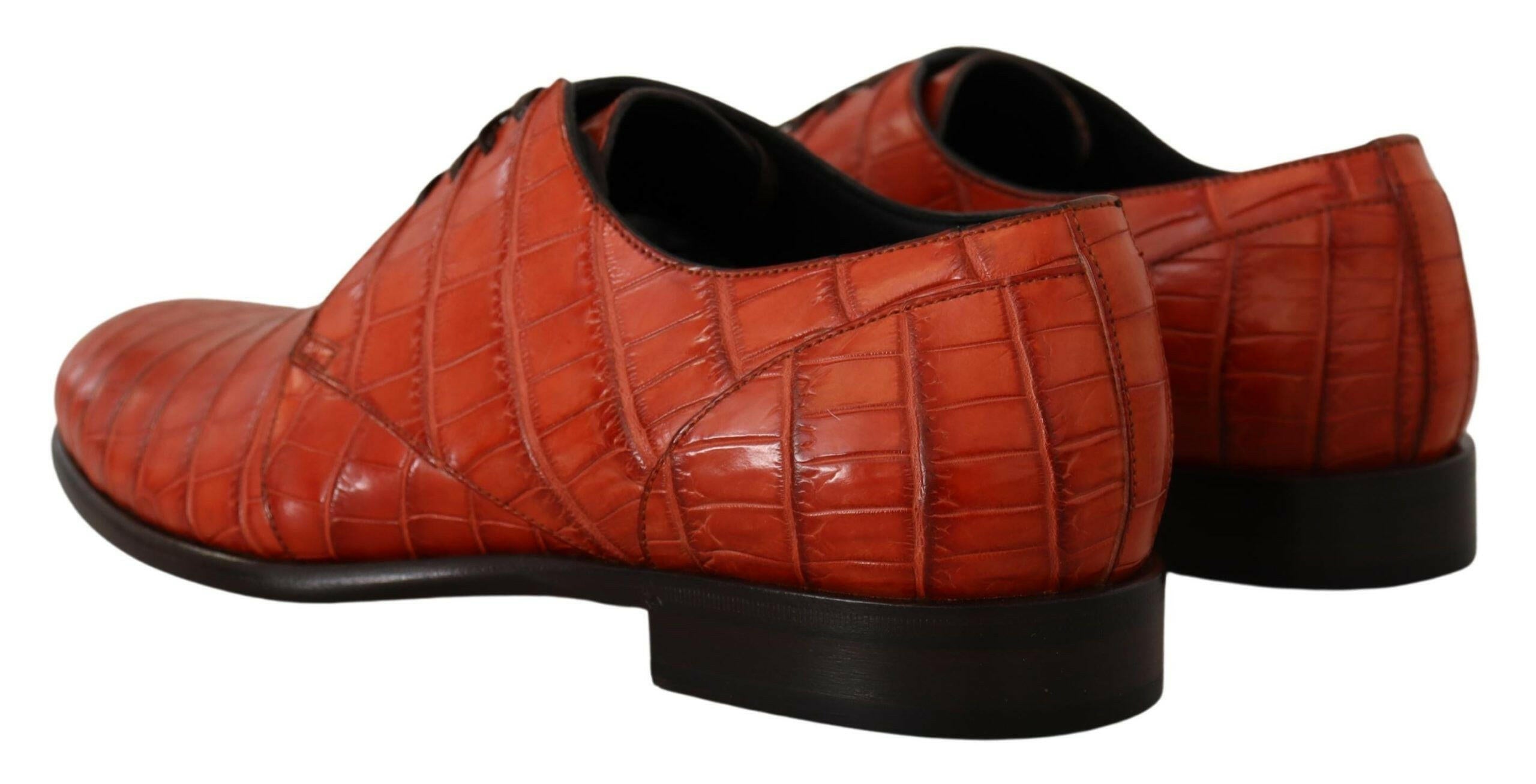 Dolce & Gabbana Orange Exotic Leather Dress Derby Shoes -   -  Dolce & Gabbana.