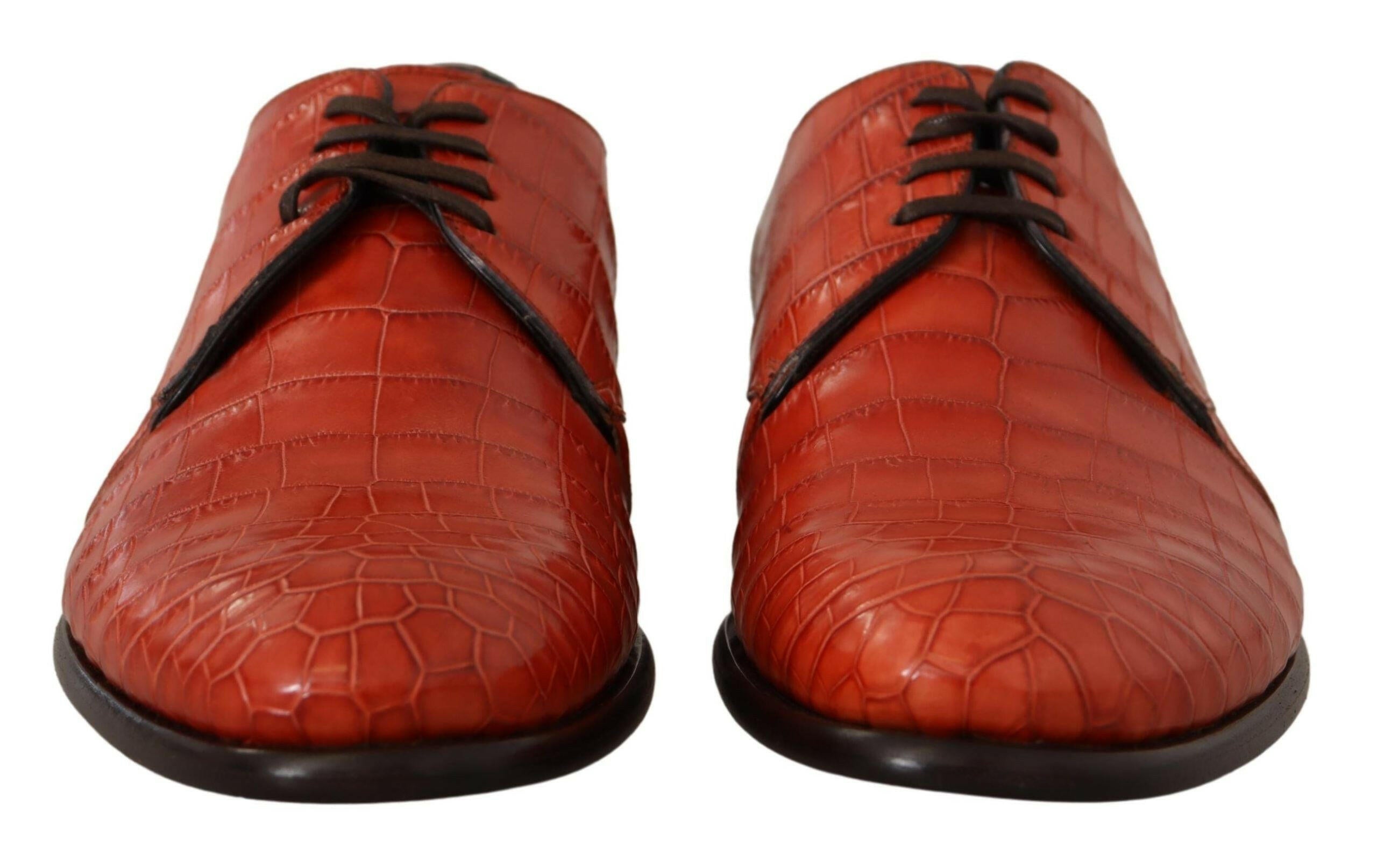 Dolce & Gabbana Orange Exotic Leather Dress Derby Shoes -   -  Dolce & Gabbana.
