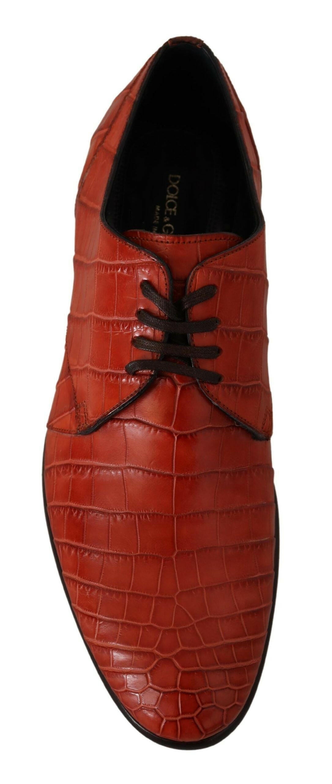 Dolce & Gabbana Orange Exotic Leather Dress Derby Shoes -   -  Dolce & Gabbana.
