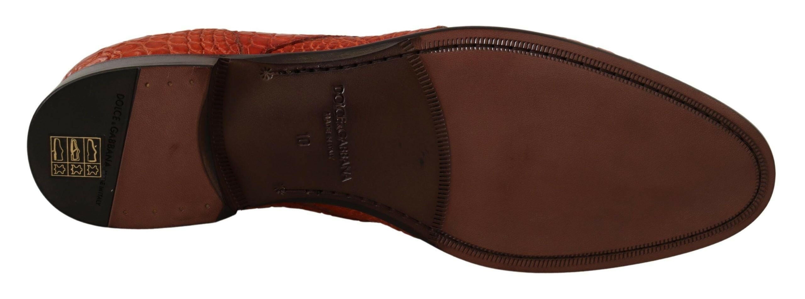 Dolce & Gabbana Orange Exotic Leather Dress Derby Shoes -   -  Dolce & Gabbana.