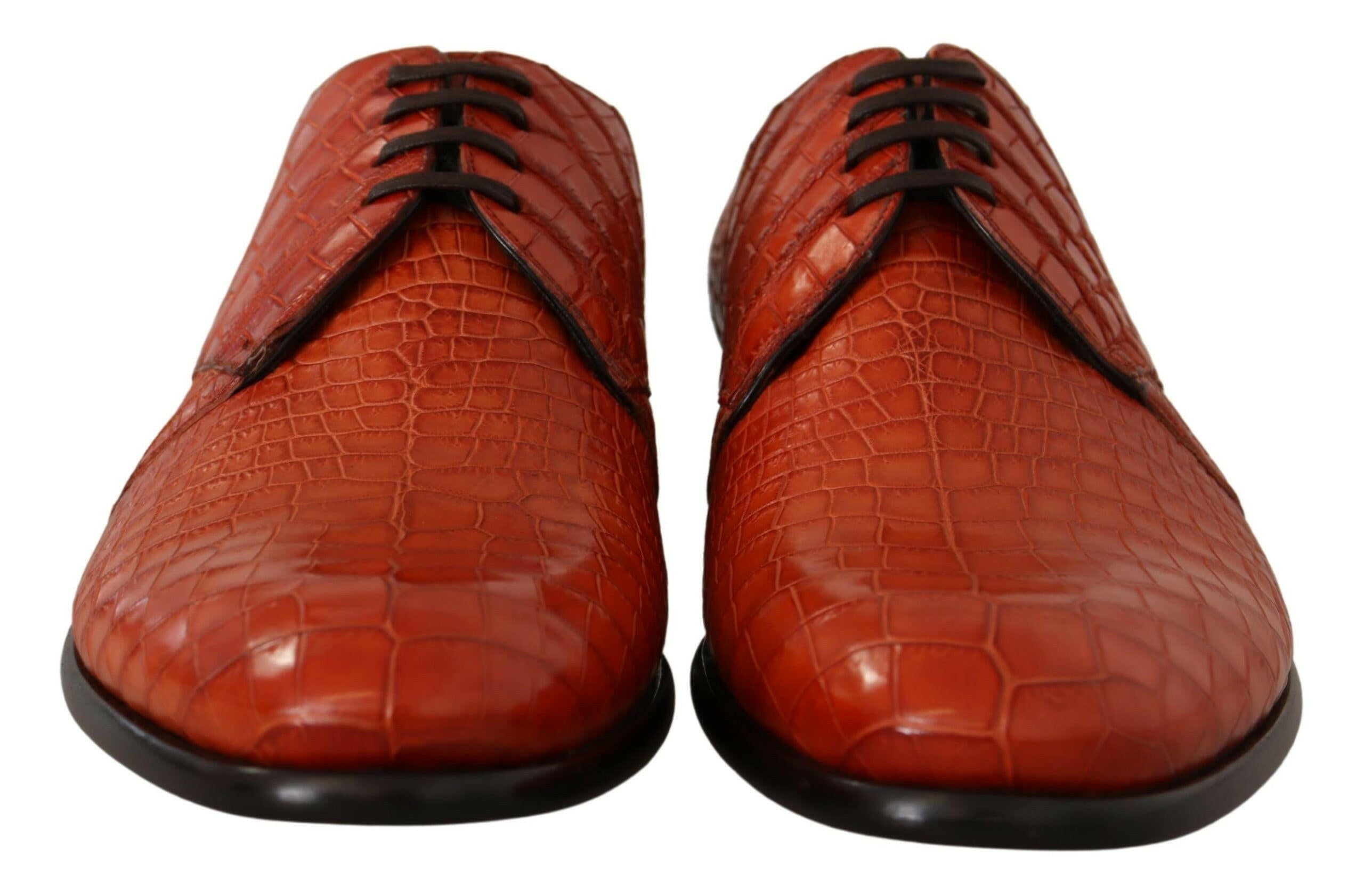 Dolce & Gabbana Orange Exotic Leather Dress Derby Shoes -   -  Dolce & Gabbana.