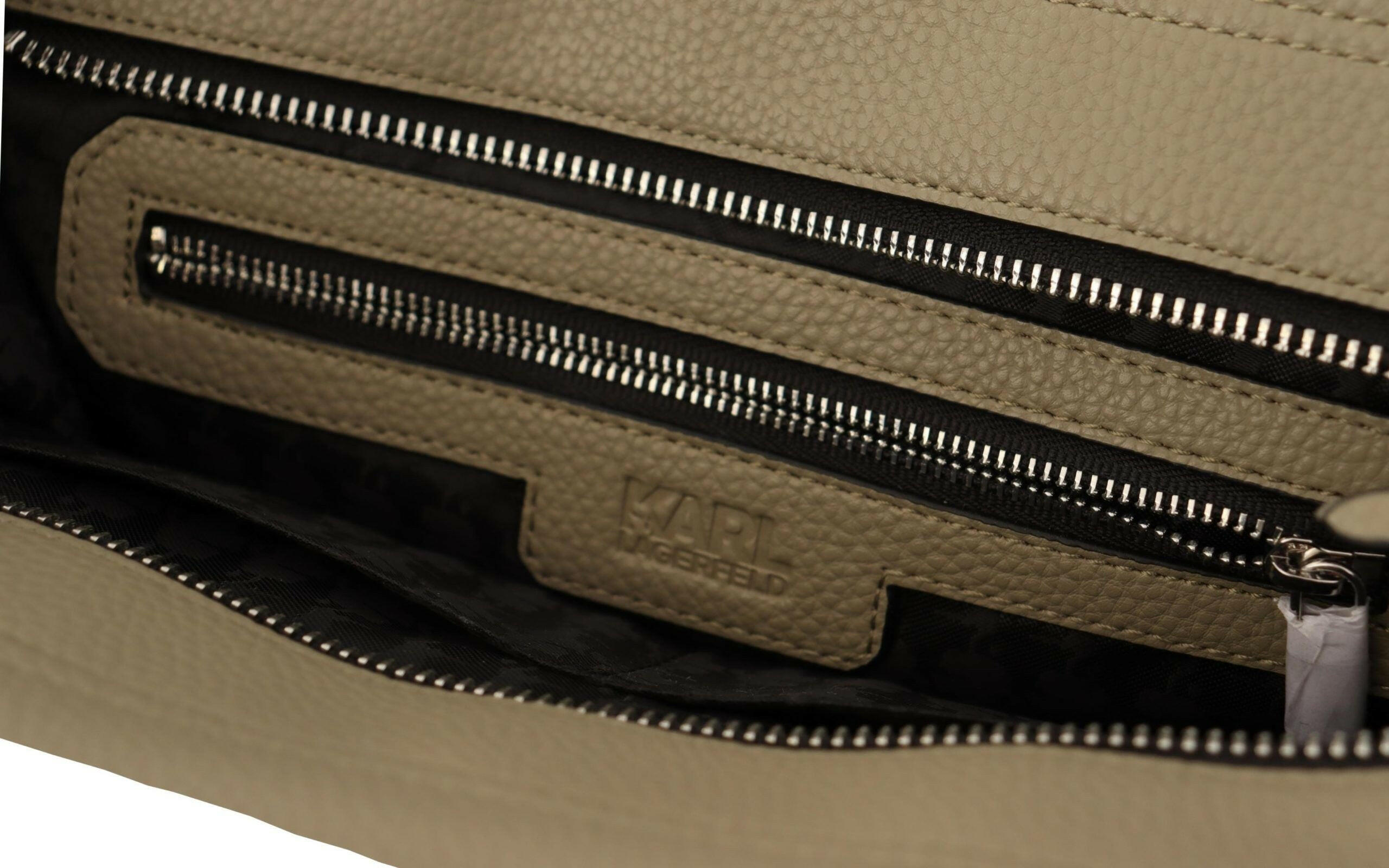 Karl Lagerfeld Enchanting Sage Green Leather Tote -  Luxury Shopper Bag for Women -  Karl Lagerfeld.