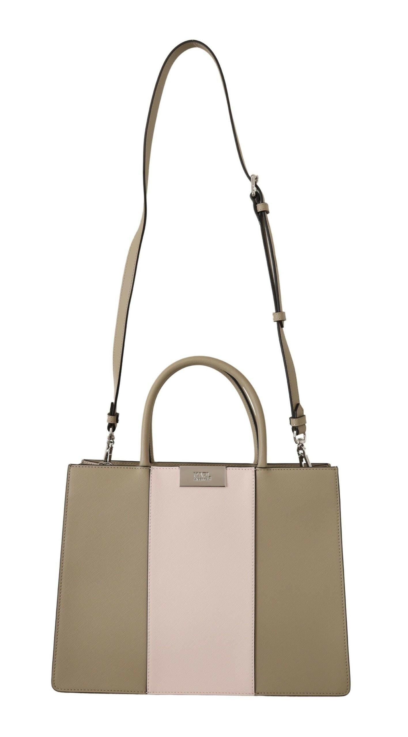Karl Lagerfeld Elegant Sage Green Tote Shoulder Bag -  Luxury Shopper Bag for Women -  Karl Lagerfeld.