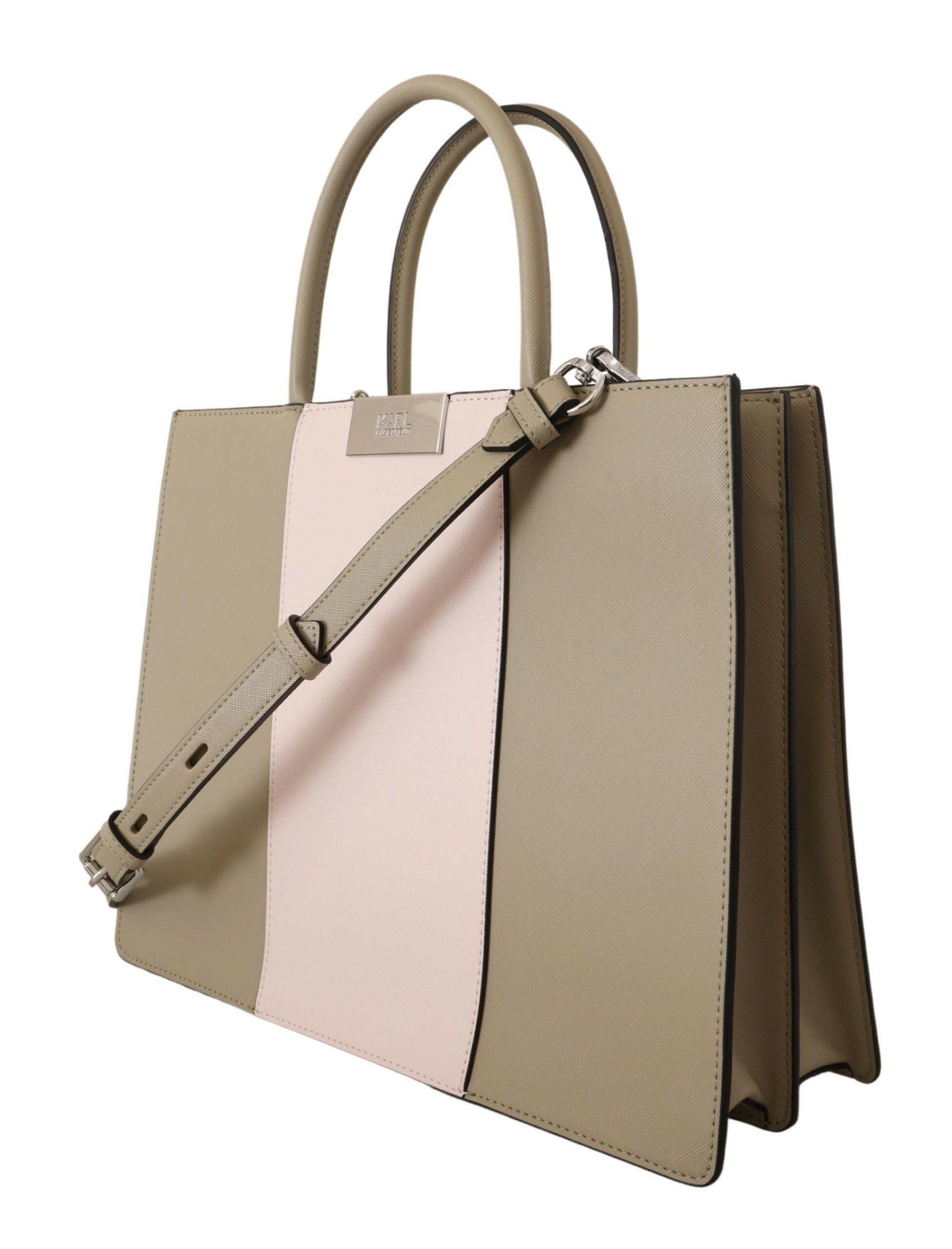 Karl Lagerfeld Elegant Sage Green Tote Shoulder Bag -  Luxury Shopper Bag for Women -  Karl Lagerfeld.