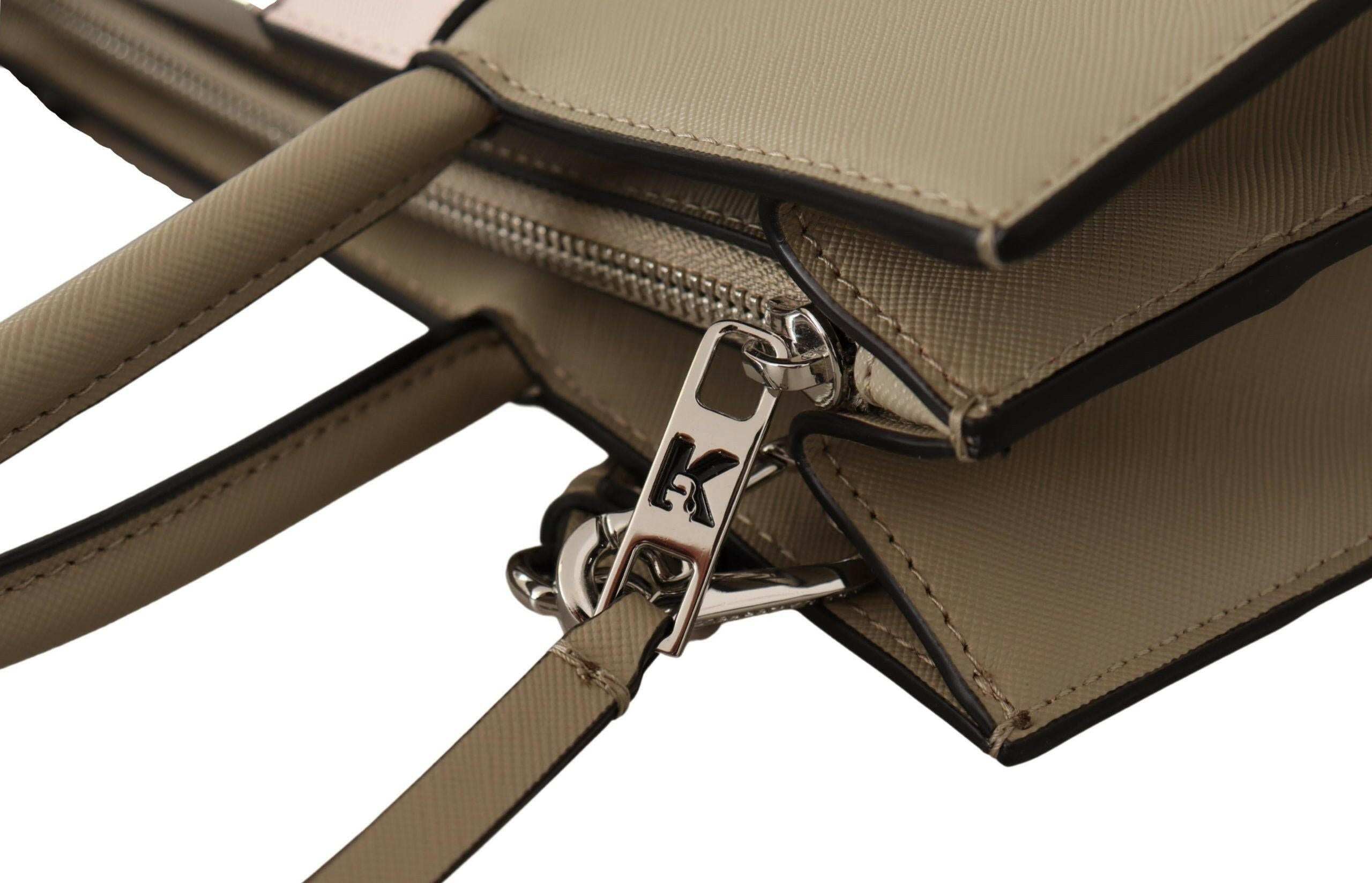 Karl Lagerfeld Elegant Sage Green Tote Shoulder Bag -  Luxury Shopper Bag for Women -  Karl Lagerfeld.