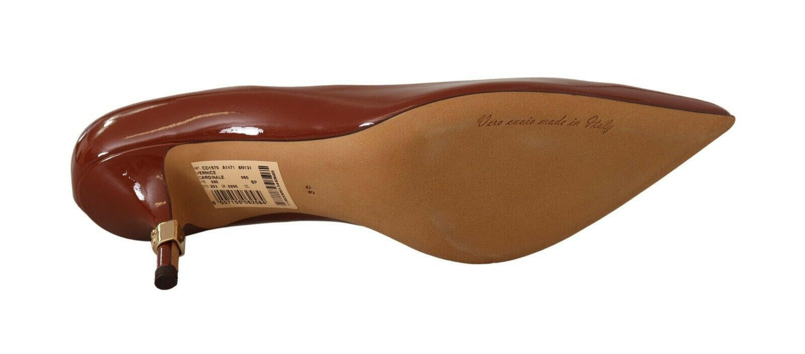 Dolce & Gabbana Brown Kitten Heels Pumps Patent Leather Shoes -   -  Dolce & Gabbana.