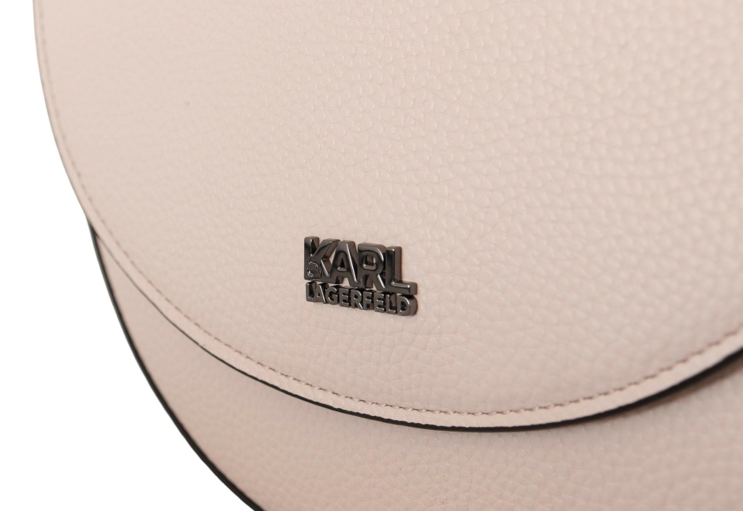 Karl Lagerfeld Elegant Mauve Light Pink Leather Shoulder Bag -  Luxury Shoulder Bag for Women -  Karl Lagerfeld.