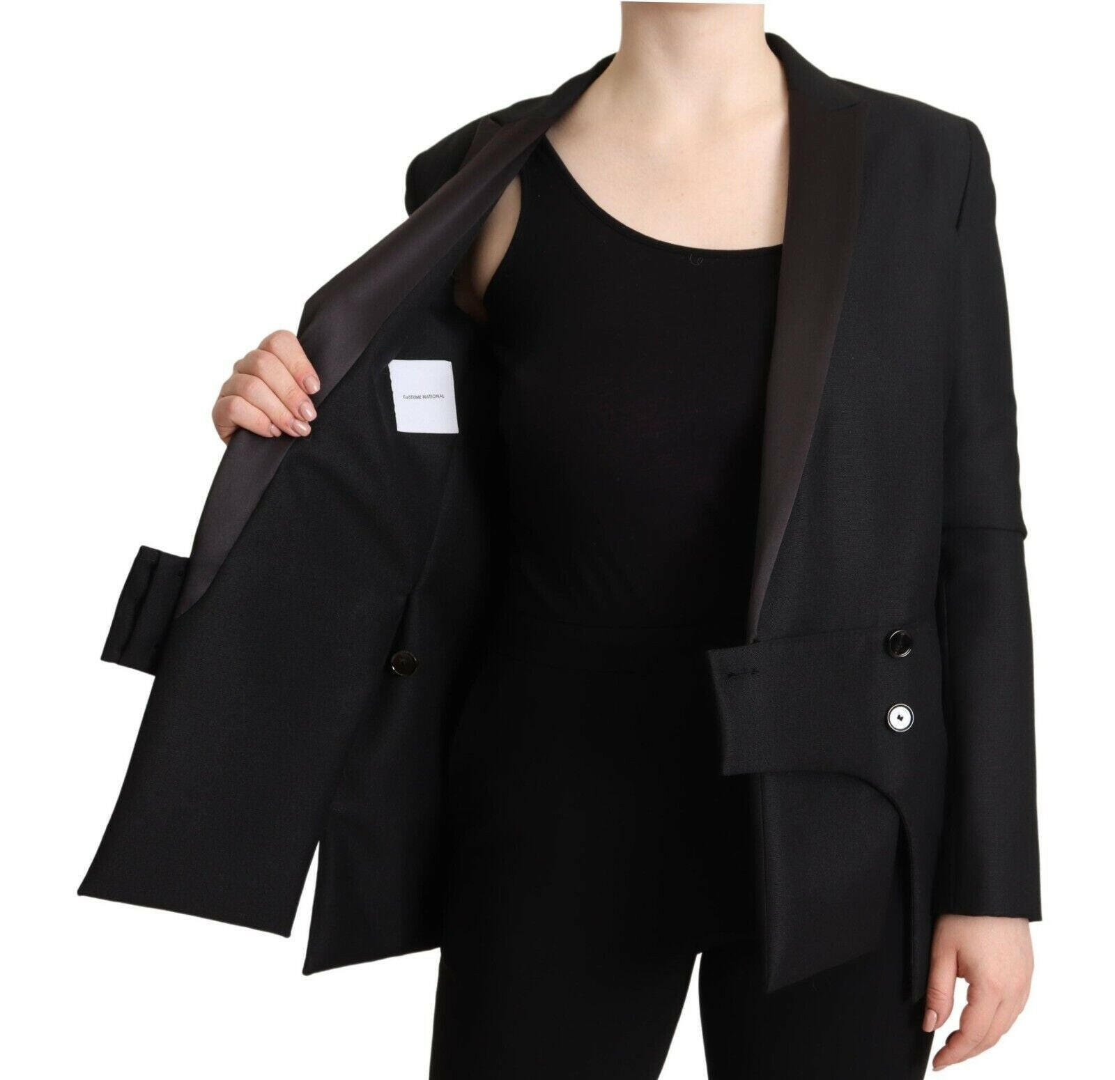 Costume National Black Long Sleeves Double Breasted Jacket -   -  Costume National.