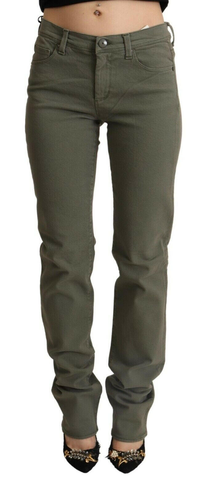 Ermanno Scervino Gray Low Waist Cotton Skinny Denim Trouser Jeans -   -  Ermanno Scervino.