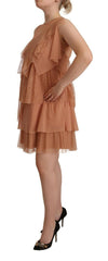 Liu Jo Pink Lace Sleeveless Mini Shift Layered Dress -   -  Liu Jo.