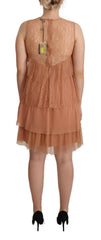 Liu Jo Pink Lace Sleeveless Mini Shift Layered Dress -   -  Liu Jo.