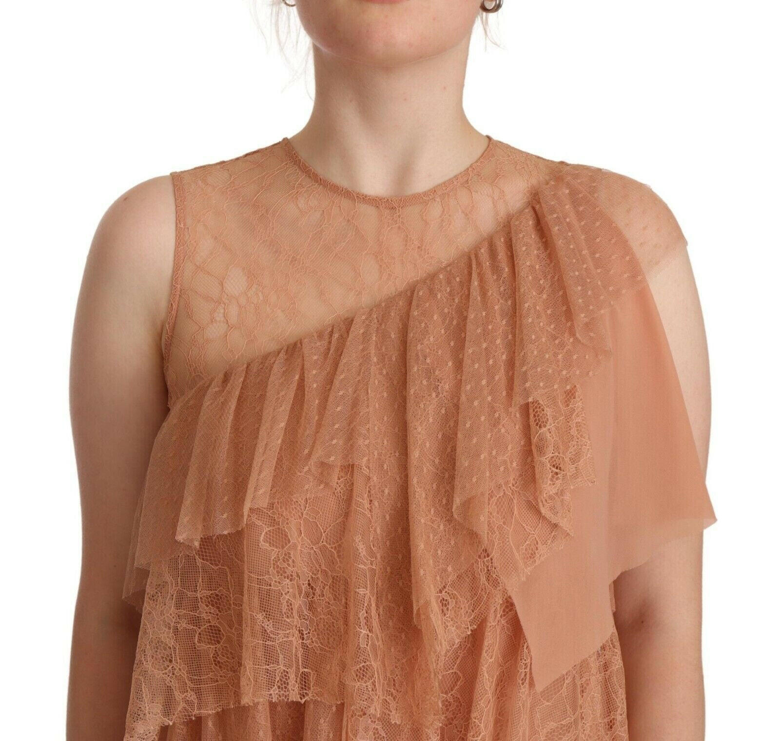 Liu Jo Pink Lace Sleeveless Mini Shift Layered Dress -   -  Liu Jo.