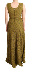 Dolce & Gabbana Brown Floral Lace Maxi Floor Length Dress -   -  Dolce & Gabbana.