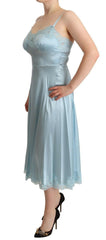 Dolce & Gabbana Blue Lace A-line Spaghetti Strap Midi Dress -   -  Dolce & Gabbana.