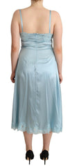 Dolce & Gabbana Blue Lace A-line Spaghetti Strap Midi Dress -   -  Dolce & Gabbana.