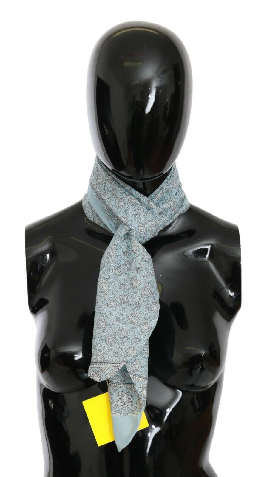 Ermanno Scervino Light Blue Bandana Wrap Shawl Foulard Scarf -   -  Ermanno Scervino.