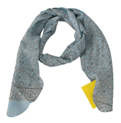 Ermanno Scervino Light Blue Bandana Wrap Shawl Foulard Scarf -   -  Ermanno Scervino.
