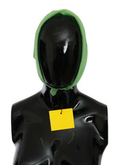 Versace Apple Green Linen Square Foulard Head Wrap Scarf -   -  Versace.