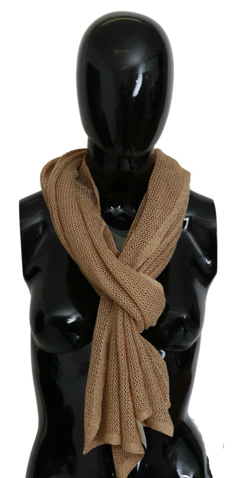 GF Ferre Brown Neck Wrap Winter Shawl Foulard Scarf -   -  GF Ferre.