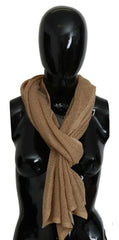 GF Ferre Brown Neck Wrap Winter Shawl Foulard Scarf -   -  GF Ferre.