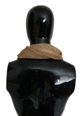 GF Ferre Brown Neck Wrap Winter Shawl Foulard Scarf -   -  GF Ferre.