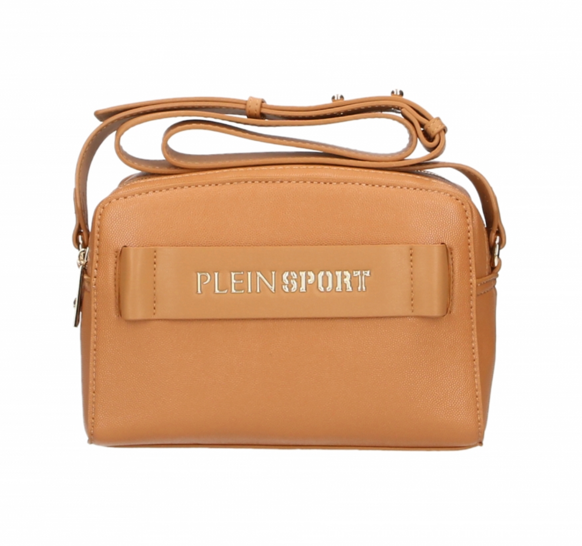 Plein Sport Chic Camel-Toned Crossbody with Double Zip Closure -  Luxury Cross Body Bag for Women -  Plein Sport.