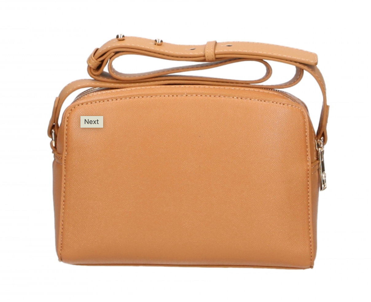 Plein Sport Chic Camel-Toned Crossbody with Double Zip Closure -  Luxury Cross Body Bag for Women -  Plein Sport.