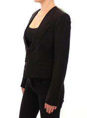 Dolce & Gabbana Black Silk Scarf Back Blazer Jacket -   -  Dolce & Gabbana.