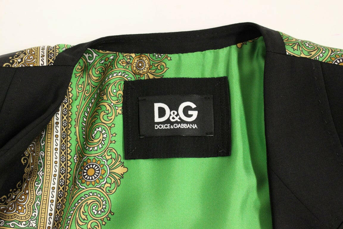 Dolce & Gabbana Black Silk Scarf Back Blazer Jacket -   -  Dolce & Gabbana.