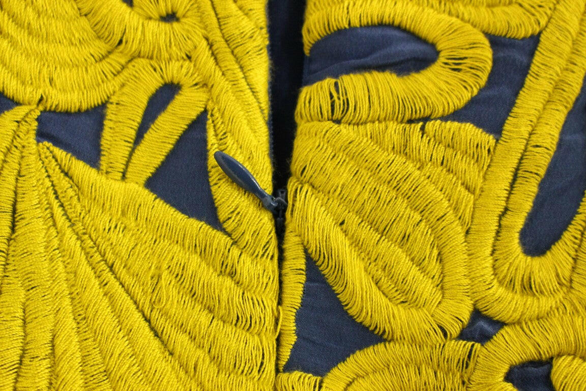 Sachin & Babi Blue Yellow Strapless Bubble Mini Shift Dress -   -  Sachin & Babi.