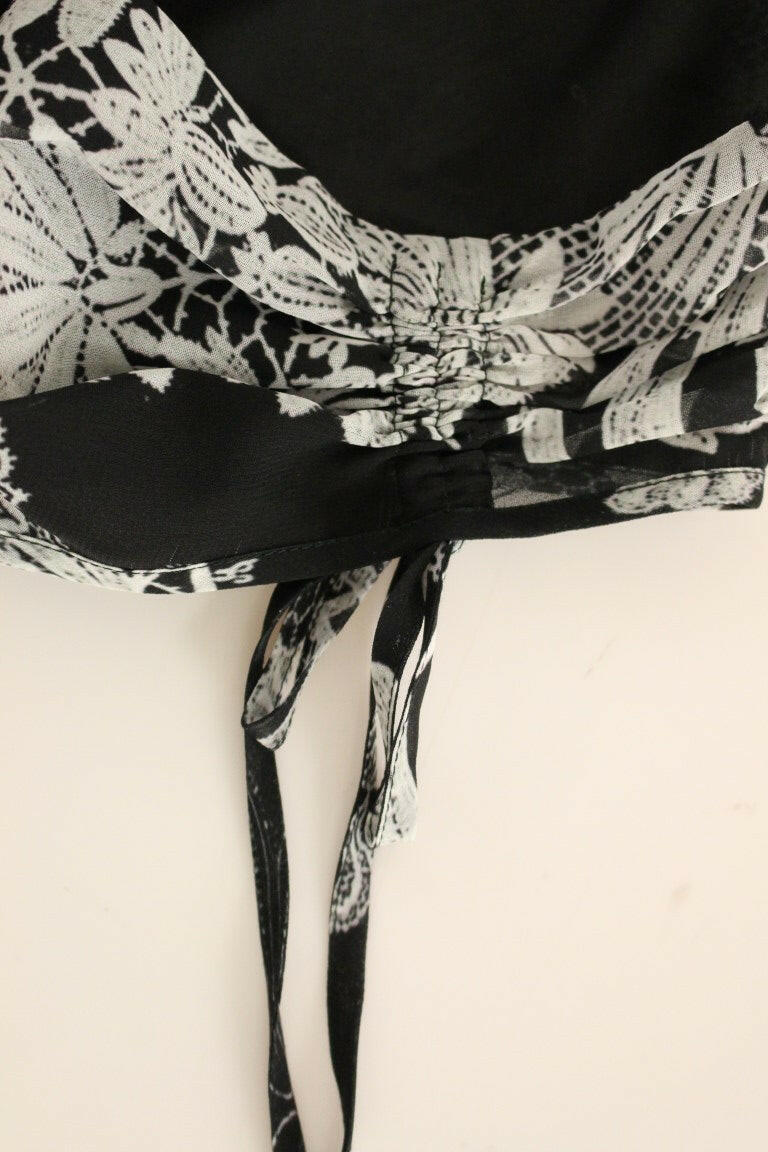 Sachin & Babi Black Silk Floral Pattern Shift Coctail Dress -   -  Sachin & Babi.