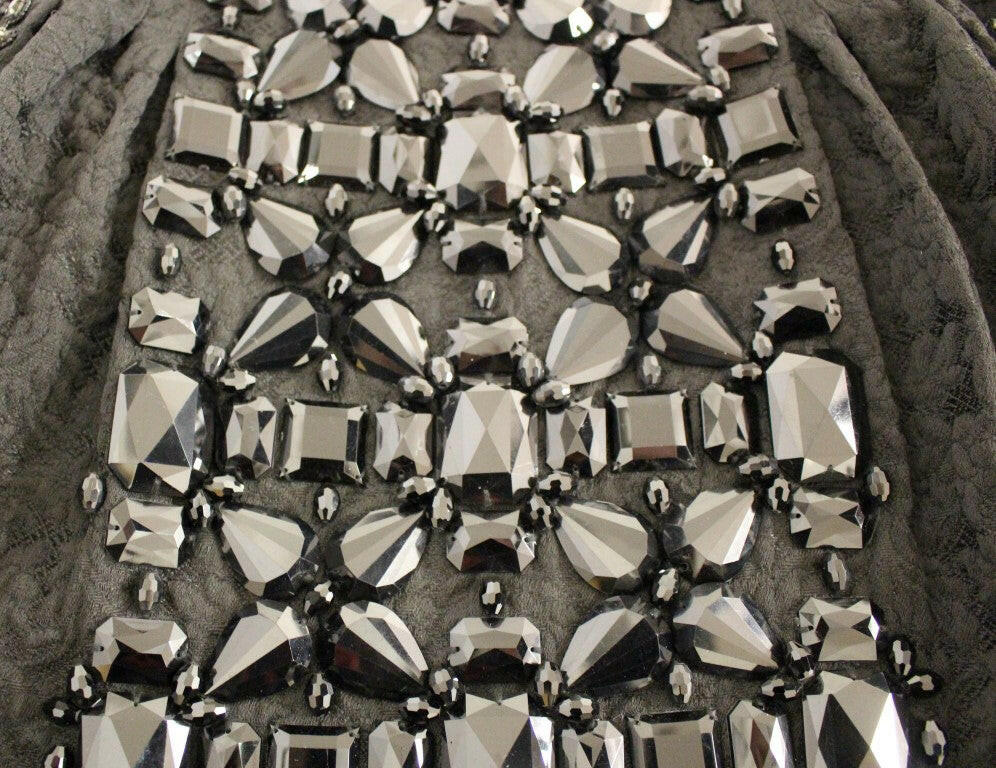 Dolce & Gabbana Black Crystal Handmade Above Knee Skirt -   -  Dolce & Gabbana.