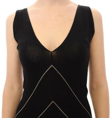 Alice Palmer Black White Low V Neck Knitted Cocktail Dress -   -  Alice Palmer.