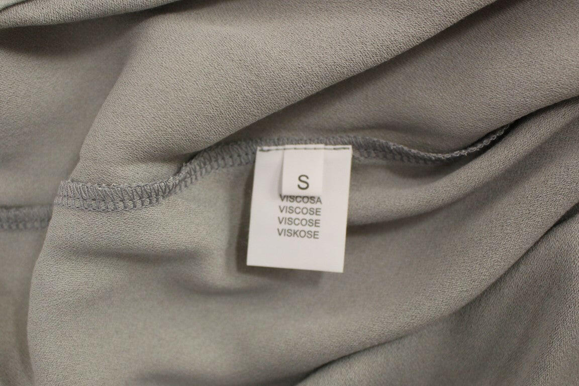 Comeforbreakfast Gray Viscose Tank Top Shirt Blouse -   -  Comeforbreakfast.