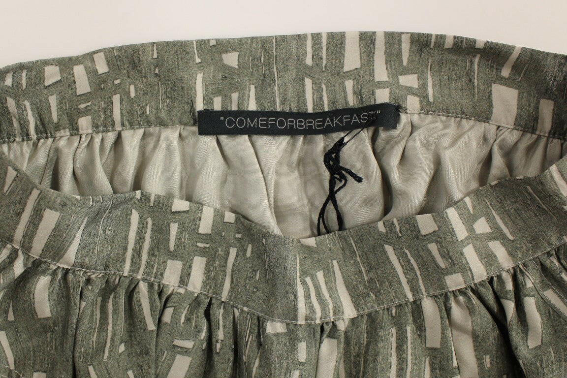 Comeforbreakfast Gray Mini Short A-Line Skirt -   -  Comeforbreakfast.