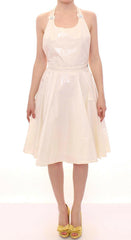 Licia Florio White Halterneck Knee Length Tea Dress -   -  Licia Florio.