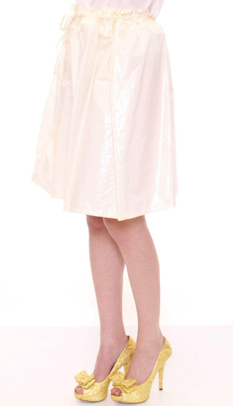 Licia Florio White Above-Knee Stretch Waist Strap Skirt -   -  Licia Florio.